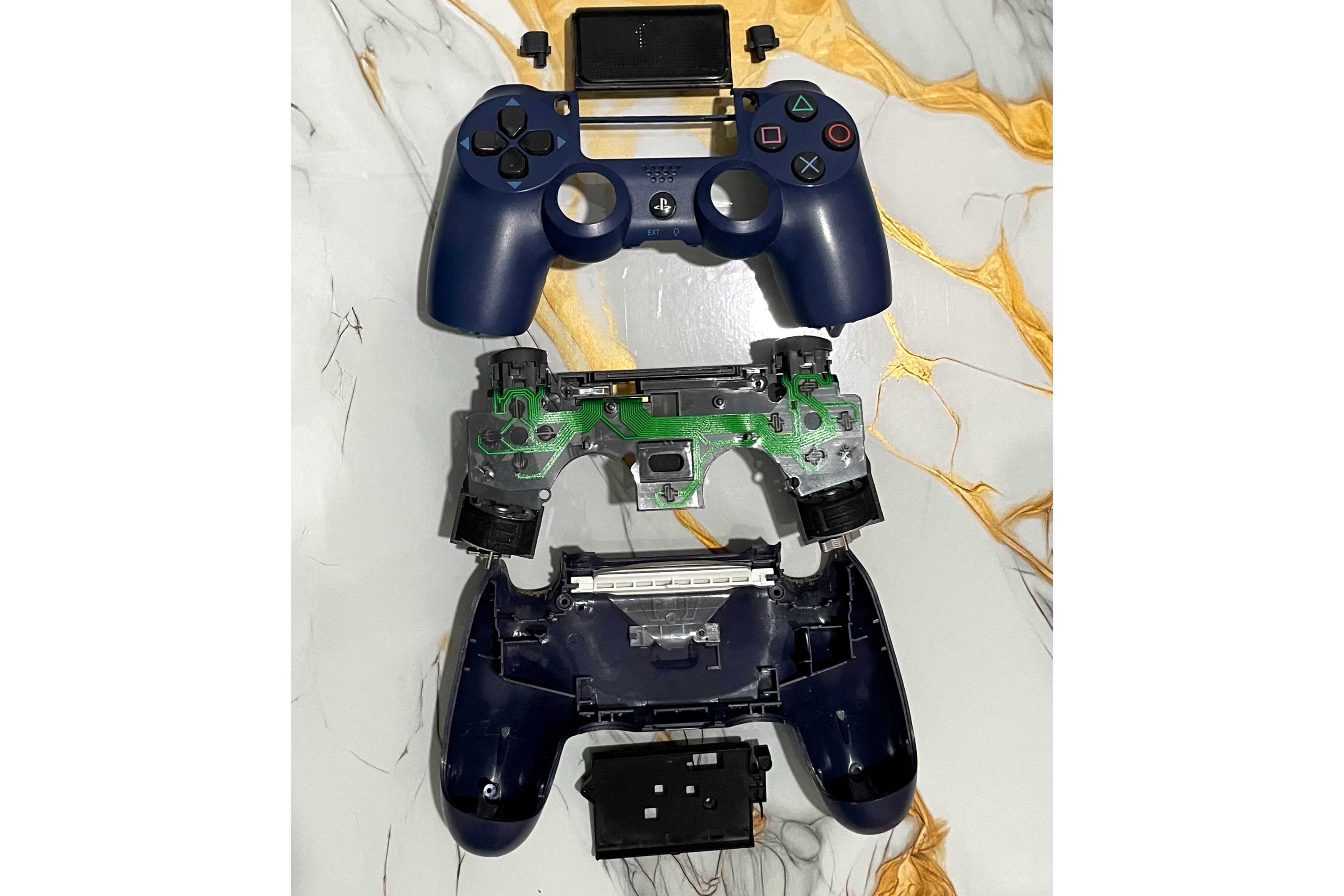 قاب کامل دسته ps4 اصلی رنگ ابی